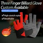 Billiards Cue Glove Factory - OEM/ODM Wholesale Women Men Three Finger Custom Logo