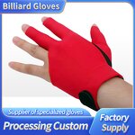 Billiard Cue Gloves Factory - OEM/ODM Whosale Summer Non-Slip 3 Finger Black Red Blue