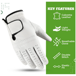 Leather Golf Gloves Factory - OEM/ODM Wholesale Custom Cabretta Leather Breathable Anti Slip