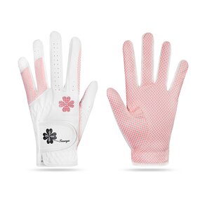 Suede Golf Gloves Manufacturer - OEM/ODM Pink Soft Breathable Comfortable Custom Logo Anti