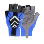 LED Cycling Gloves Factory - OEM/ODM Breathable Blue Pink Signal Light Fingerless Lycra