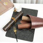 PU Leather Placemats Factory - Popular Waterproof Wipeable Washed Heat Resistant