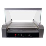 Sausage Baking Machine Supplier - Commercial Electric Hot Dog Roller with Bun Warmer
