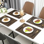 PU Leather Placemats Factory - Popular Waterproof Wipeable Washed Heat Resistant