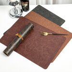 Placemats Supplier - Hot Selling Luxury Durable Insulation Faux Leather Round