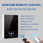Electric Water Heater Manufacturer - Bulk 8500W 220V LED Tankless Plastic Geyser