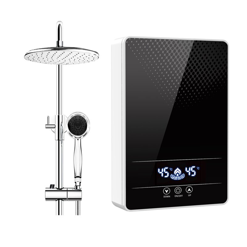 Electric Water Heater Manufacturer - Bulk 8500W 220V LED Tankless Plastic Geyser