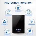 Electric Water Heater Manufacturer - Bulk 8500W 220V LED Tankless Plastic Geyser