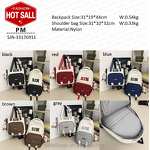 Student Backpack Factory - OEM Custom 2-Piece Set Travel Bag