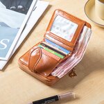 Women's Wallet Factory - OEM Wax Leather Multi Card Short Wallet