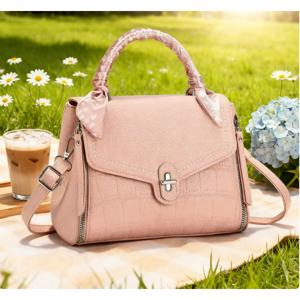 Women's Handbag Factory - OEM Zipper Geometric Pattern Business Bag