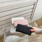 Women's Wallet Factory - OEM PU Simple Stripe Large Capacity Wallet