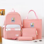 School Backpack Factory - OEM Korean Style Casual 4-Piece Backpack