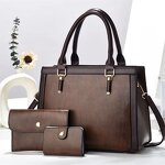 Women's Shoulder Bag Factory - Bulk 3-in-1 PU Leather Handbag Set