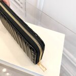 Women's Wallet Factory - OEM Simple Stripe Embroidered Long Wallet