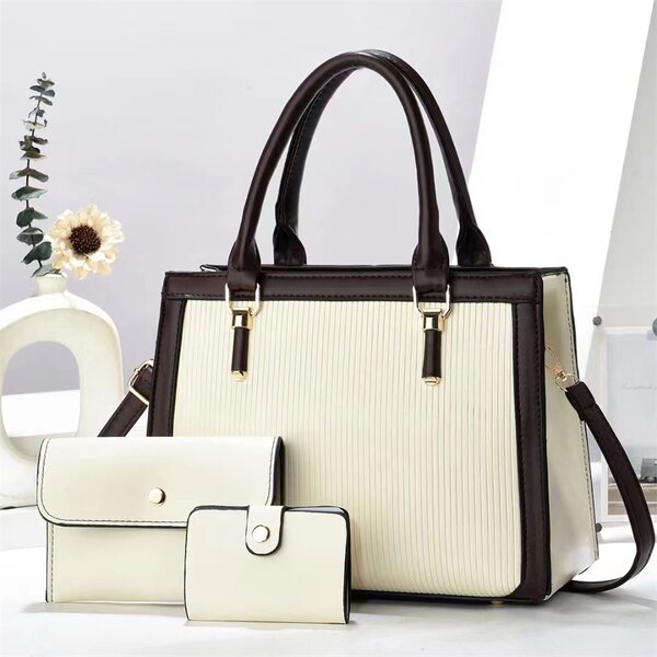 Women's Shoulder Bag Factory - Bulk 3-in-1 PU Leather Handbag Set