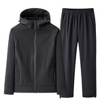 Tracksuit Set Factory - OEM/ODM Men's Fleece Running Hooded Jacket Set