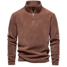 Hoodies Supplier - Factory Custom Stand Collar 1/4 Zip Pullover
