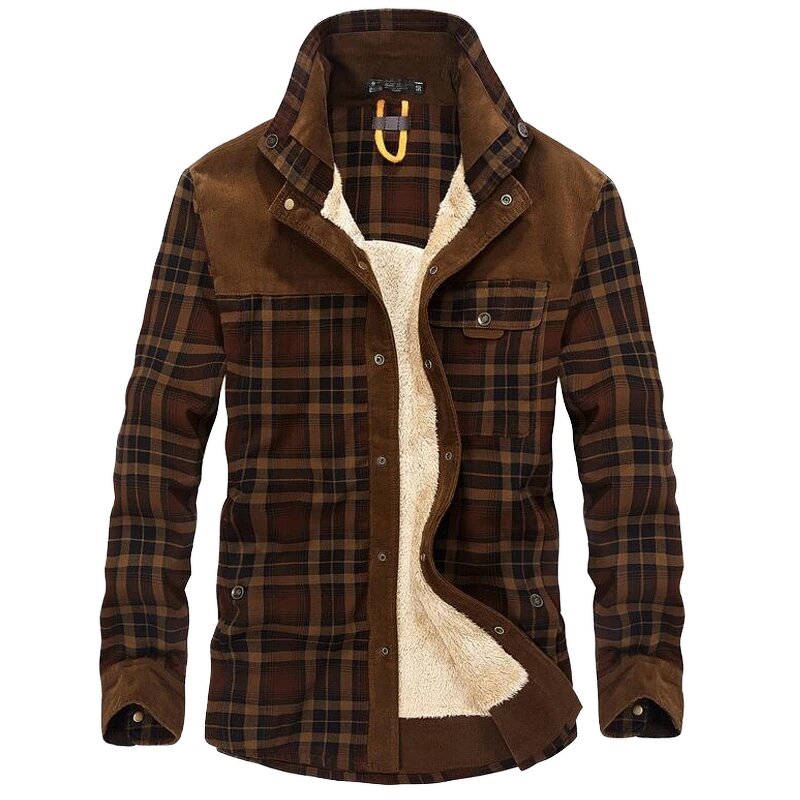 Shirt Manufacturer - OEM/ODM High Quality Men's Winter Plaid Fleece Shirt