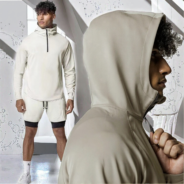 Hoodie Supplier - Factory Custom Outdoor Sports Half Zip Hoodie