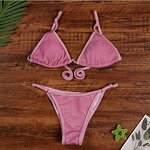 Swimwear Supplier - OEM/ODM Customized Bright Silk Push up Bikini Set