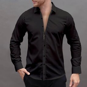 Shirt Factory - OEM/ODM Fashion Lapel Zipper Button Dress Shirt