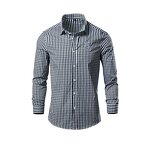 Shirt Manufacturer - OEM/ODM Men's Long-Sleeved Plaid Casual Shirt