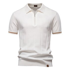Polo Shirt Factory - OEM/ODM Men's Business Knitted Half Zip Polo