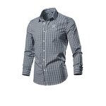 Shirt Manufacturer - OEM/ODM Men's Long-Sleeved Plaid Casual Shirt