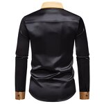 Shirt Supplier - OEM/ODM Luxury Color Blocked Satin Men's Shirt