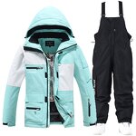 Ski Outerwear Manufacturer - OEM/ODM Winter Patchwork Hooded Jacket Set