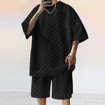 Tracksuit Set Supplier - OEM/ODM Custom Checkerboard T Shirt Short Set