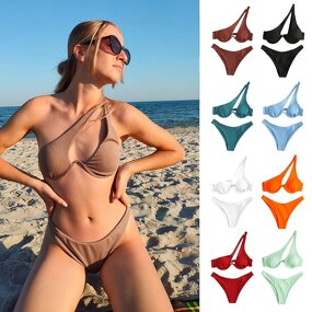 Swimsuit Manufacturer - OEM/ODM 2024 Sexy Hollow Out One Shoulder Bikini