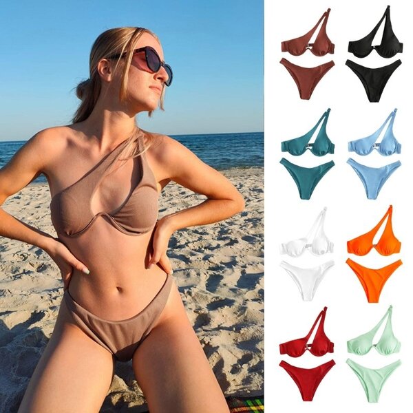 Swimsuit Manufacturer - OEM/ODM 2024 Sexy Hollow Out One Shoulder Bikini
