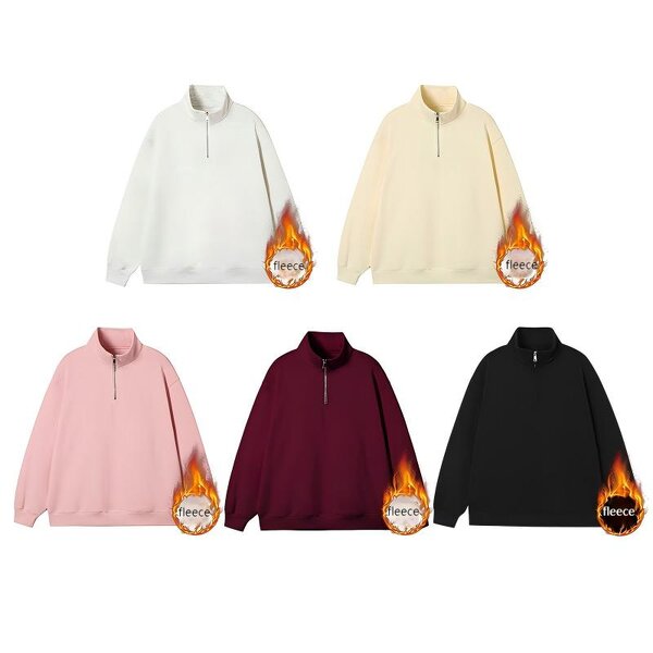 Hoodies Factory - OEM/ODM Custom 420g Quarter Zip Fleece Pullover