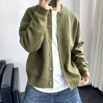 Cardigan Manufacturer - OEM/ODM Men's Loose Casual Crew Neck Jacket