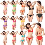Bikini Set Manufacturer - OEM/ODM Women's Sexy Lace-up Solid Color Bikini