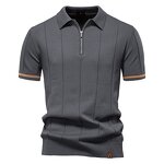 Polo Shirt Factory - OEM/ODM Men's Business Knitted Half Zip Polo