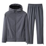 Tracksuit Set Factory - OEM/ODM Men's Fleece Running Hooded Jacket Set