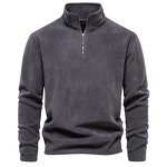 Hoodies Supplier - Factory Custom Stand Collar 1/4 Zip Pullover