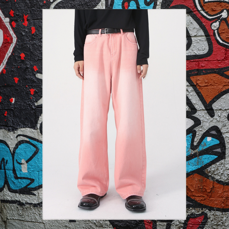 Jeans Factory - OEM/ODM Custom Men's Distressed Baggy Wide Leg Jeans