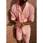 Corduroy Set Manufacturer - OEM/ODM Casual Ribbed Shirt Shorts Two Piece Set