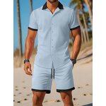 Beach Suit Factory - OEM/ODM Hawaiian Men's Lapel Shirt Shorts Set