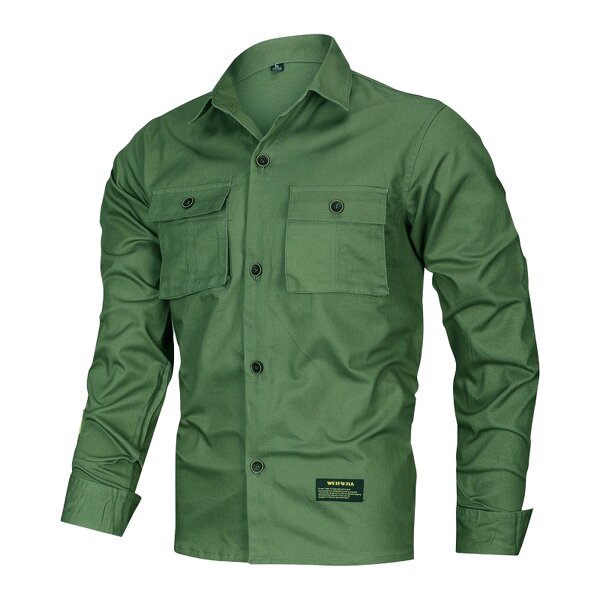 Flannel Shirt Supplier - Factory Wholesale Men's Long Sleeve Cargo Shirt