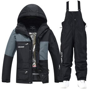 Ski Outerwear Manufacturer - OEM/ODM Winter Patchwork Hooded Jacket Set