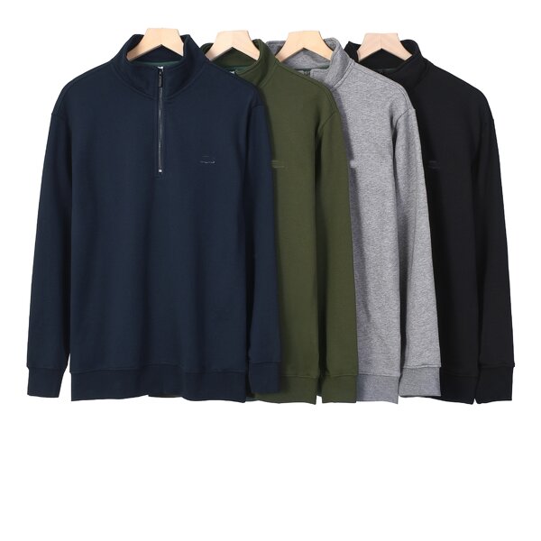 Hoodie Factory - OEM/ODM Wholesale Men's Half Zip Boxy Hoodie 3D Pattern