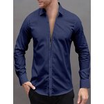 Shirt Factory - OEM/ODM Fashion Lapel Zipper Button Dress Shirt