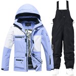 Ski Outerwear Manufacturer - OEM/ODM Winter Patchwork Hooded Jacket Set