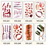 Tattoo Stickers Factory - OEM Zombie Blood Scars Realistic Wound Props