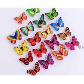 LED Wall Decals Factory - OEM 3D Butterfly Flashing Night Light